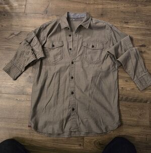 REI CoOp Herringbone Fine Knit Button Down Long Sleeve Shirt Size M